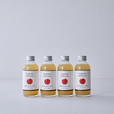 【ギフト・4本セット】りんごジュース(オーガニック・ストレート果汁100%)}
