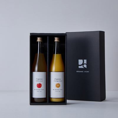 【ギフト2本】りんご・オレンジジュース 710ml(オーガニック・ストレート果汁100%)}