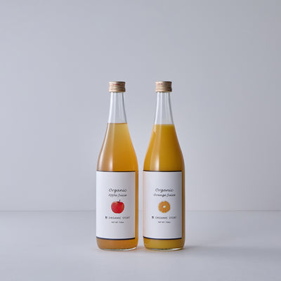 【ギフト2本】りんご・オレンジジュース 710ml(オーガニック・ストレート果汁100%)}