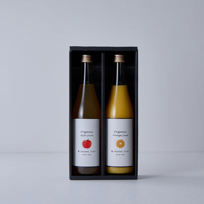 【ギフト2本】りんご・オレンジジュース 710ml(オーガニック・ストレート果汁100%)}