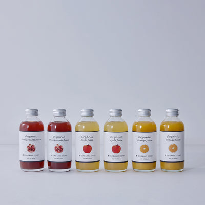 【ギフト・6本セット】ざくろ・りんご・オレンジジュース(オーガニック・ストレート果汁100%)}