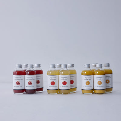 【ギフト・12本セット】ざくろ・りんご・オレンジジュース(オーガニック・ストレート果汁100%)}