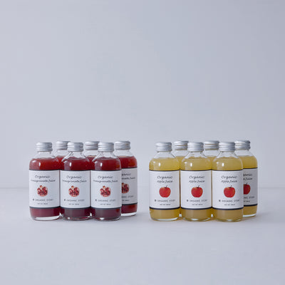【ギフト・12本セット】ざくろ・りんごジュース(オーガニック・ストレート果汁100%)}