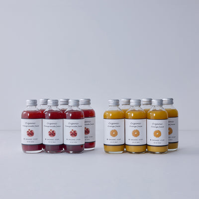 【ギフト・12本セット】ざくろ・オレンジジュース(オーガニック・ストレート果汁100%)}