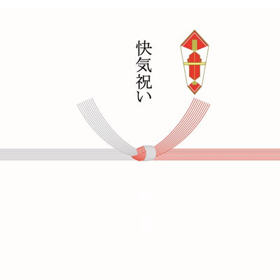 紅白結切 熨斗：快気祝い