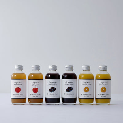 NEW！【6本セット】りんご･ぶどう・オレンジジュース(オーガニック・ストレート果汁100%)}