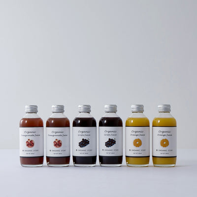 NEW！【6本セット】ざくろ･ぶどう・オレンジジュース(オーガニック・ストレート果汁100%)}